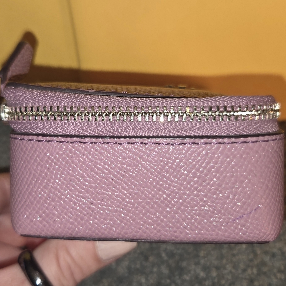Coach Pebbled Leather Lilac Jewelry Box F15151 - Picture 3 of 6